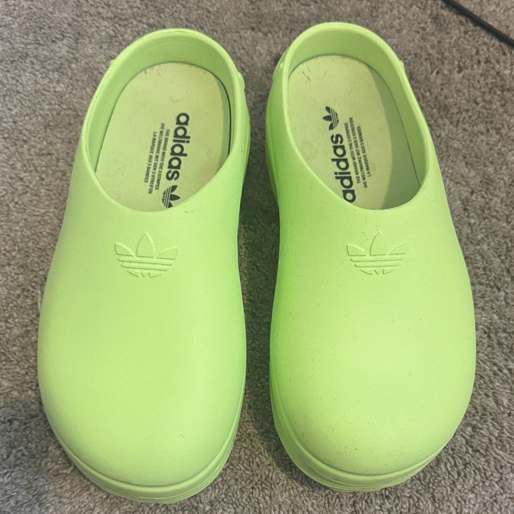 adidas Neon Green Clogs